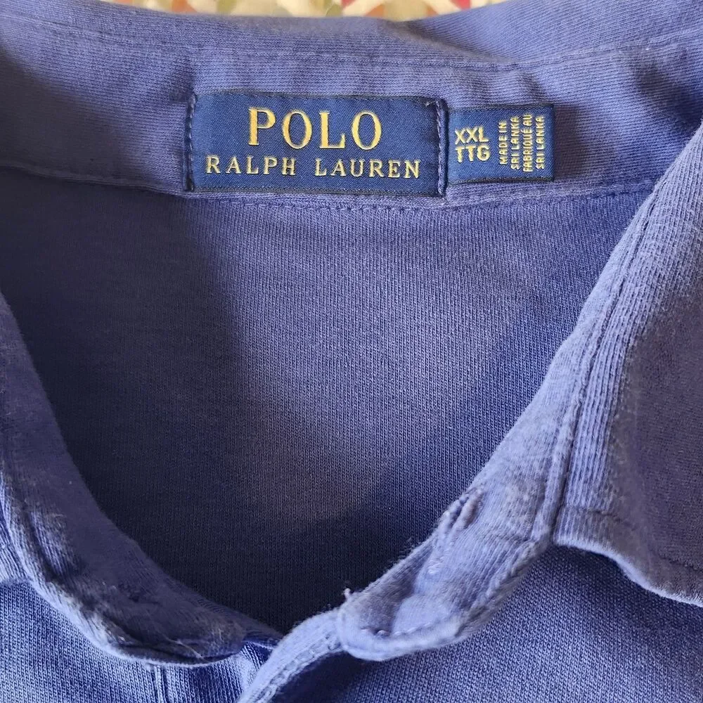 Mens Polo Ralph Lauren Cotton Collared Business Casual Shirt Size 2XL